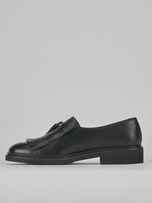 Stringate tacco 2cm pelle nero