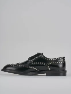Stringate tacco 1cm pelle nero