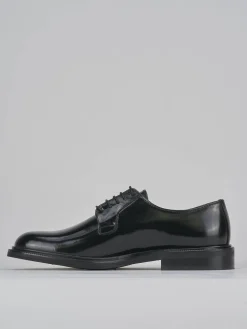 Stringate tacco 1cm pelle nero