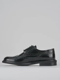 Stringate tacco 1cm pelle nero