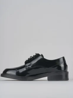 Stringate tacco 2cm pelle nero