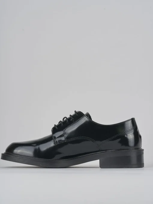 Stringate tacco 2cm pelle nero