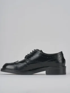 Stringate tacco 2cm pelle nero