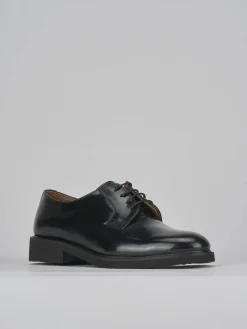 Stringate tacco 2cm pelle nero