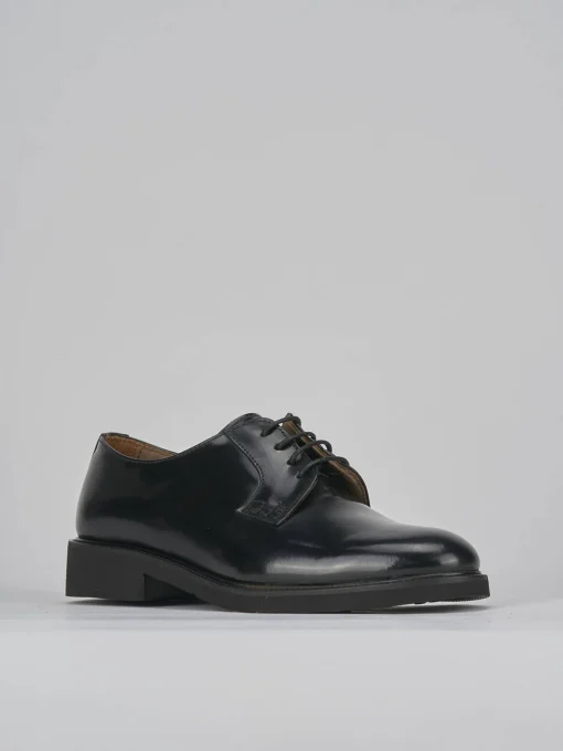 Stringate tacco 2cm pelle nero