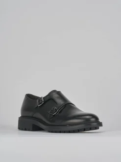 Stringate tacco 2cm pelle nero