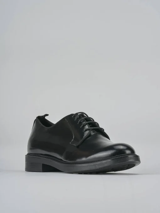 Stringate tacco 2cm pelle nero