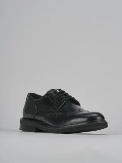 Stringate tacco 2cm pelle nero