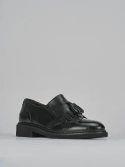 Stringate tacco 2cm pelle nero