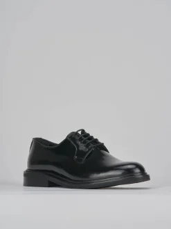 Stringate tacco 1cm pelle nero