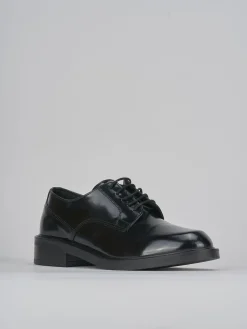 Stringate tacco 2cm pelle nero