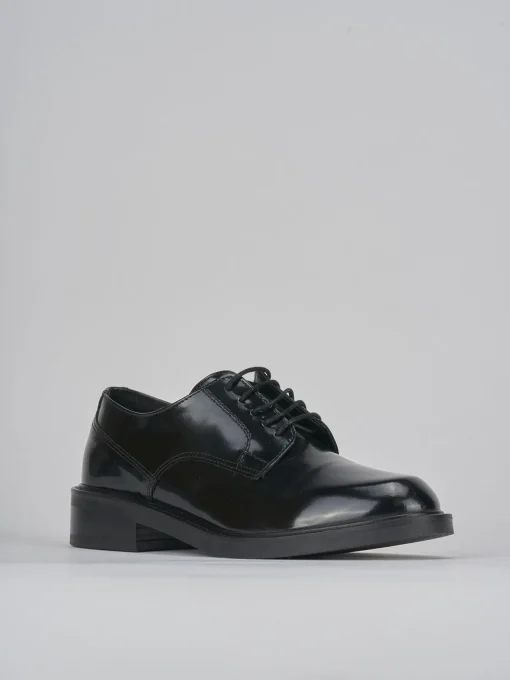 Stringate tacco 2cm pelle nero