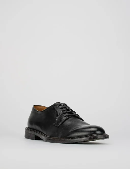 Stringate tacco 1cm pelle nero