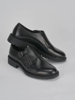 Stringate tacco 2cm pelle nero
