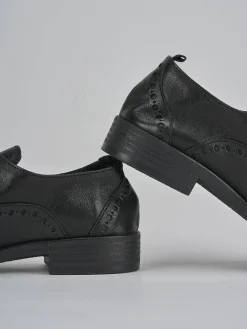 Stringate tacco 1cm pelle nero