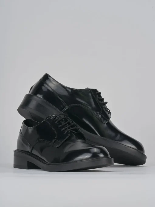 Stringate tacco 2cm pelle nero