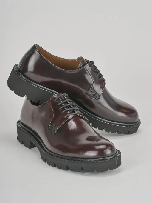 Stringate tacco 1cm pelle bordo'