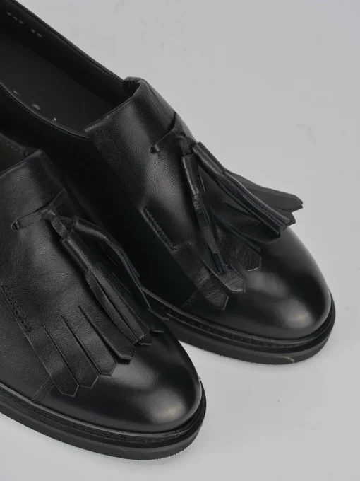 Stringate tacco 2cm pelle nero