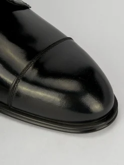 Stringate tacco 1cm pelle nero