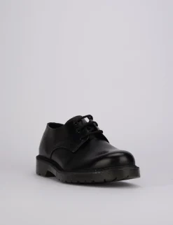 Stringate tacco 1cm pelle nero