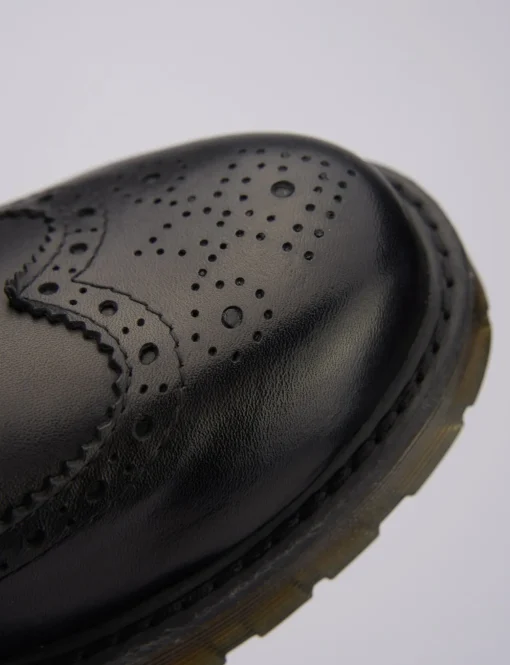 Stringate tacco 1cm pelle nero