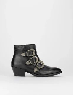 Texano tacco 3cm nero