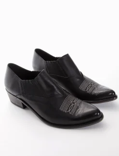 Texano tacco 4cm nero