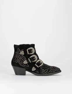 Texano tacco 3cm nero