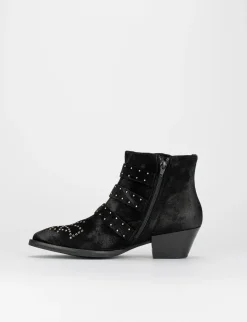 Texano tacco 3cm nero
