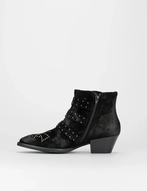 Texano tacco 3cm nero
