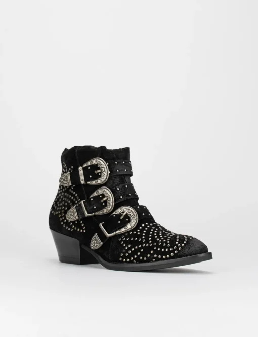 Texano tacco 3cm nero