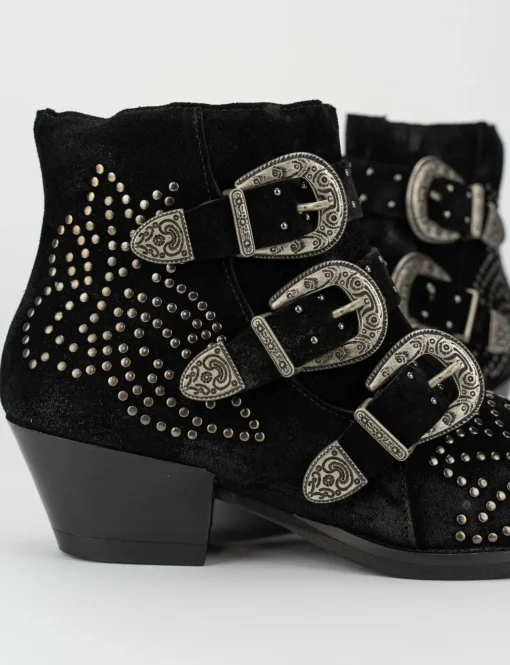 Texano tacco 3cm nero