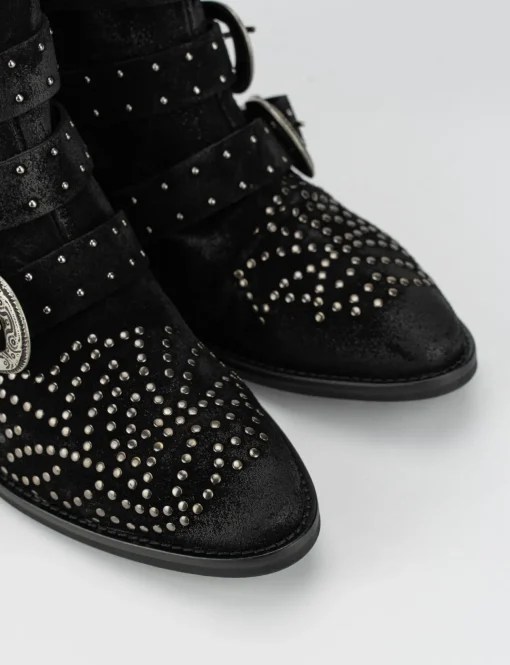 Texano tacco 3cm nero