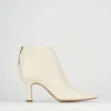 Tronchetto tacco 5 cm beige pelle
