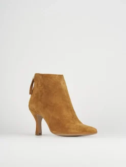 Tronchetto tacco 5 cm marrone camoscio