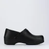 Zoccolo zeppa 2cm nero pelle